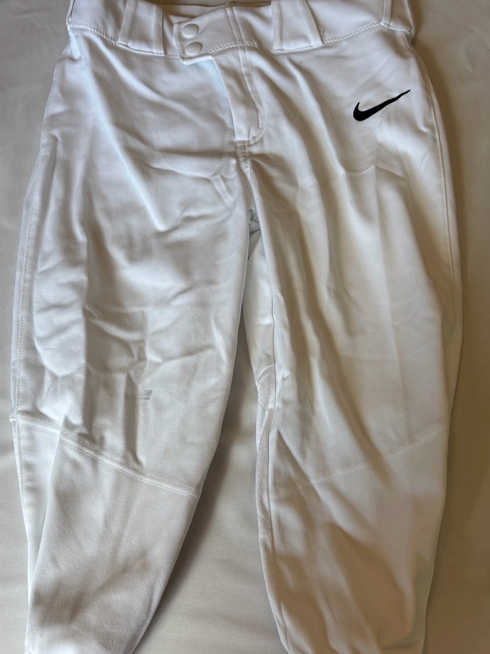 Nike White Baseball Pants with Black Label